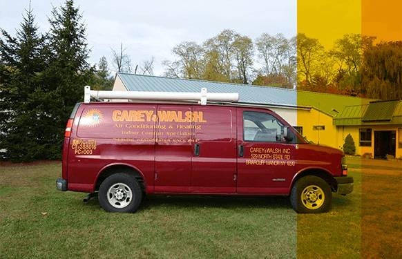Carey and Walsh red Service Van